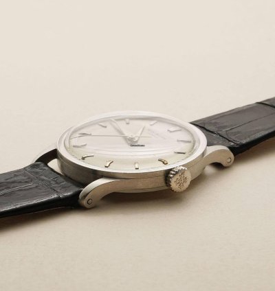 Patek Philippe Calatrava Big Calatrava Raised Enamel Signature Bullet Silver Dial Geneva Seal