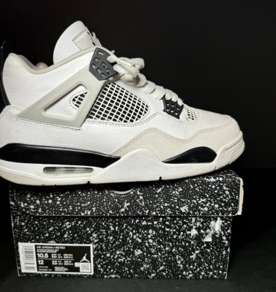 Size 10 5 - Air Jordan 4 Retro Military Black Men Shoes
