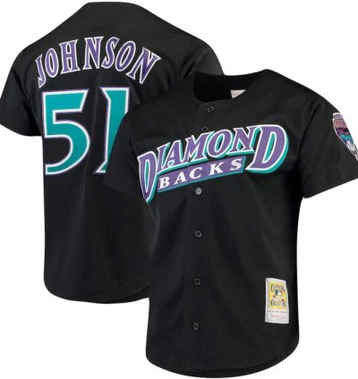 Arizona Diamondbacks Randy Johnson Black Throwback Mesh Jersey