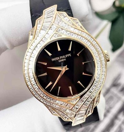 Patek Philippe Calatrava Diamond Rose Gold Mechanical Watch 34mm Calatrava 4895r