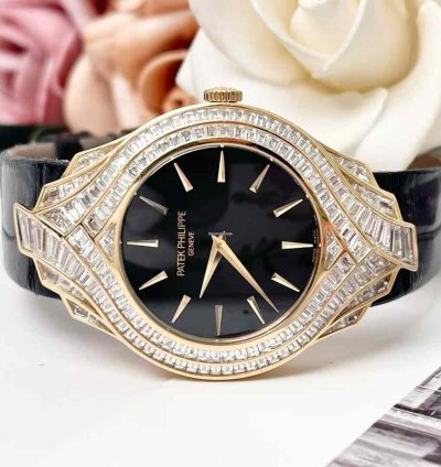 Patek Philippe Calatrava Diamond Rose Gold Mechanical Watch 34mm Calatrava 4895r