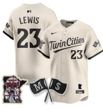 Royce Lewis Jersey 23 Minnesota Twins Alternate Limited Stitched Cream