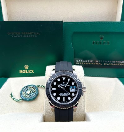 Rolex Yacht-master 42 Unworn Yacht-master 42mm Black Dial White Gold Oysterflex 226659 Box Papers 2024
