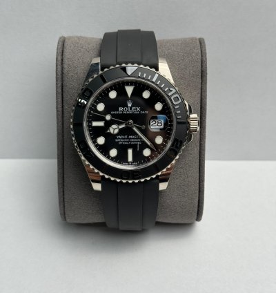 Rolex Yacht-master 42 White Gold 42mm Black Dial Oysterflex
