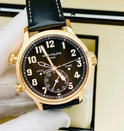 Patek Philippe Calatrava Pilot Travel Time 18k Rose Gold 2019