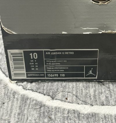 Air Jordan 12 Retro Cherry 2009 Size 10 Ds