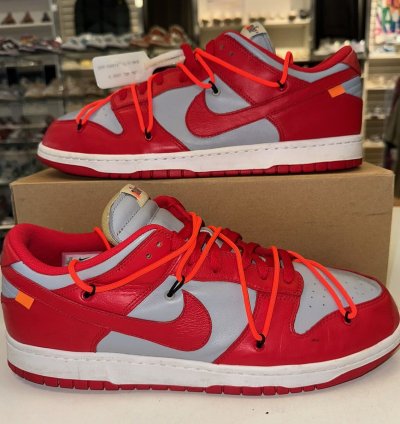 Size 15 - Nike Dunk Low Off-white University Red 2019