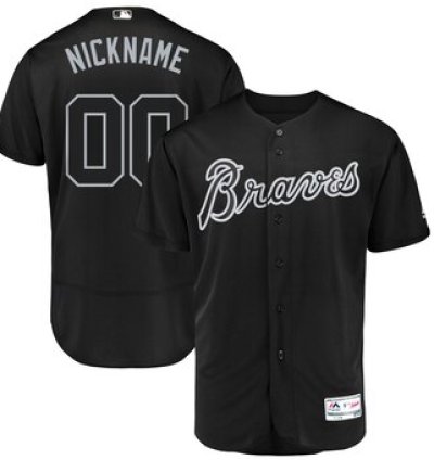 Atlanta Braves Majestic 2019 Players Weekend Flex Base Roster Custom Black Jersey