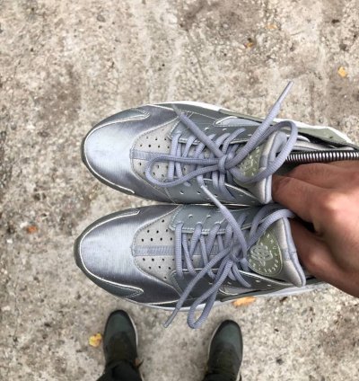 Very Rare Nike Air Huarache Run Japan Style Drill Swoosh Y2k