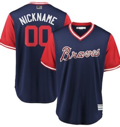 Atlanta Braves Majestic Navy 2018 Players Weekend Cool Base Custom Jersey
