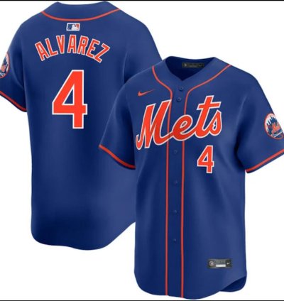 New York Mets 4 Francisco Alvarez Jersey Stitched Blue