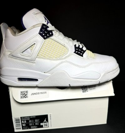 Size 8 5 - Air Jordan 4 Retro Purple Metallic Men Shoes