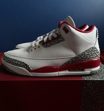 Air Jordan 3 Retro Cardinal Red us Size 11 Mens