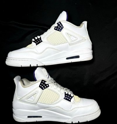 Size 8 5 - Air Jordan 4 Retro Purple Metallic Men Shoes