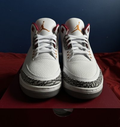 Air Jordan 3 Retro Cardinal Red us Size 11 Mens