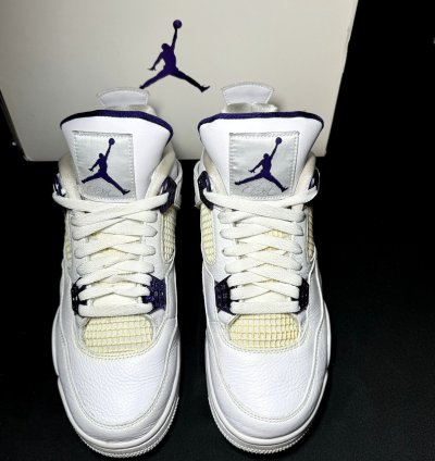 Size 8 5 - Air Jordan 4 Retro Purple Metallic Men Shoes