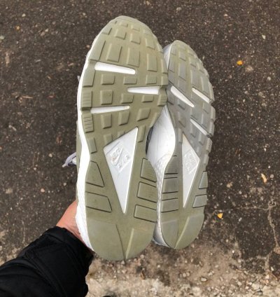 Very Rare Nike Air Huarache Running Silver Designer Y2k 90s