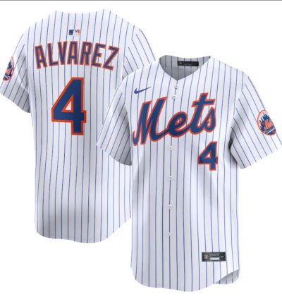 New York Mets 4 Francisco Alvarez Jersey Stitched White Alternate