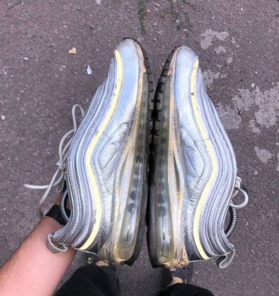 Very Rare Nike Air Max 97 Silver Reflective Designer 90s