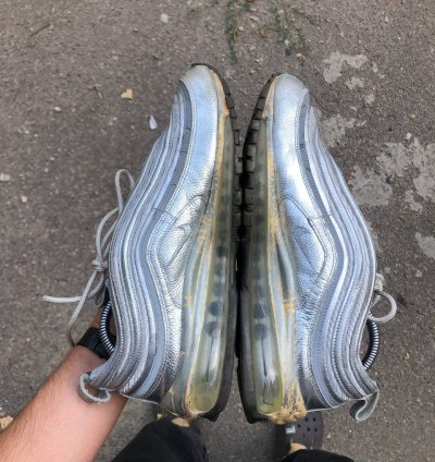 Very Rare Nike Air Max 97 Silver Reflective Designer 90s