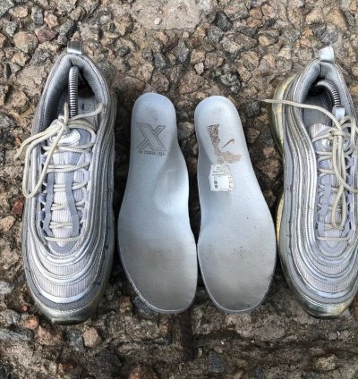 Very Rare Nike Air Max 97 Silver Reflective Designer 90s