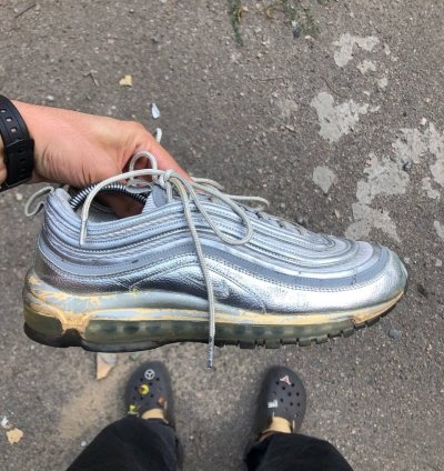 Very Rare Nike Air Max 97 Silver Reflective Designer 90s