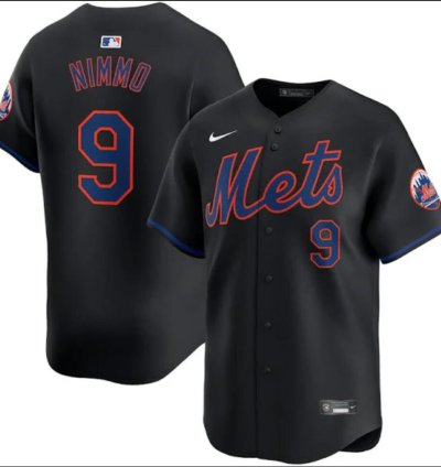 New York Mets 9 Brandon Nimmo Jersey Stitched Black