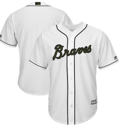 Atlanta Braves Majestic White 2018 Memorial Day Cool Base Team Custom Jersey