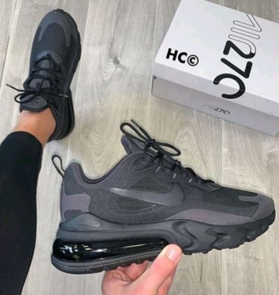 Nike Air Max 270 React Triple Black Running Shoes