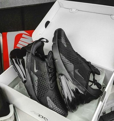 Nike Air Max 270 Triple Black Running Shoes