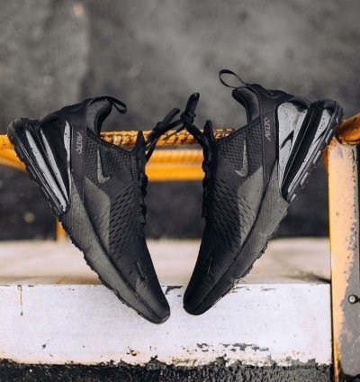 Nike Air Max 270 Triple Black Running Shoes