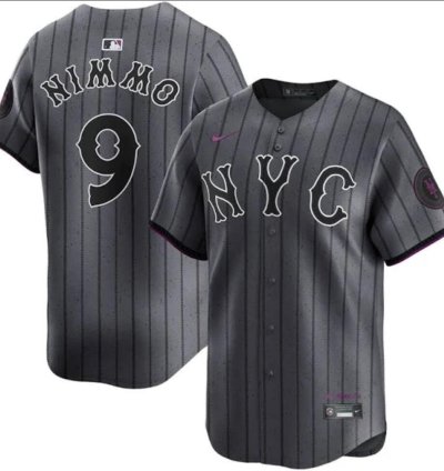 New York Mets 9 Brandon Nimmo Jersey Stitched Grey Alternate