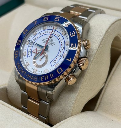 Rolex Yacht-master Ii 18 Kt Rose Gold Steel - Ref 116681 - New Stickers 2016