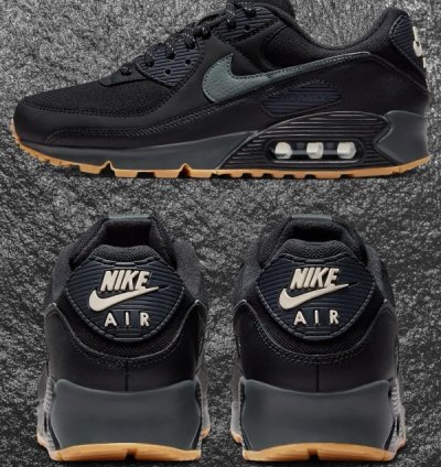 Nike Air Max 90 Black Gum Running Shoes
