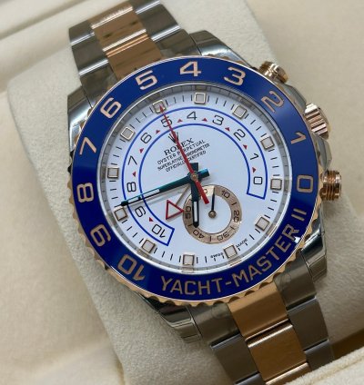 Rolex Yacht-master Ii 18 Kt Rose Gold Steel - Ref 116681 - New Stickers 2016