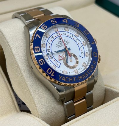 Rolex Yacht-master Ii 18 Kt Rose Gold Steel - Ref 116681 - New Stickers 2016