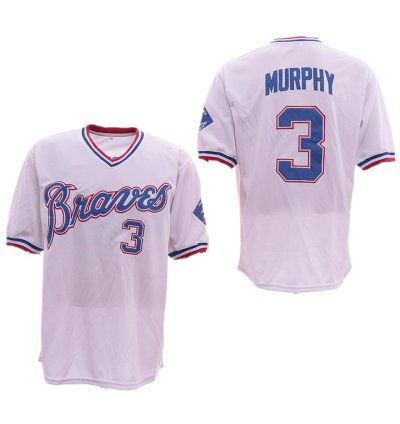 Atlanta Braves Dale Murphy White Throwback Pullover Jersey