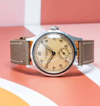 Patek Philippe Calatrava Ref 565 Vintage 1944 Calatrava With Radium Breguet Numeral Dial Stainless Steel 36mm