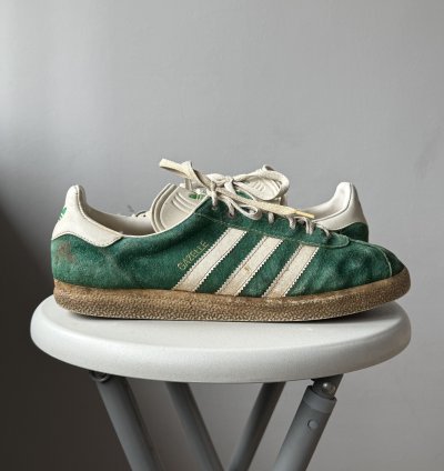 Vintage 1992 Adidas Gazelle Green Suede Sneakers Shoes Rare
