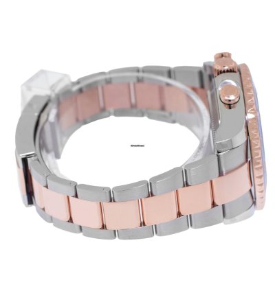 Rolex Yacht-master Ii 44mm 18k Rose Gold Steel White Dial Blue Bezel 116681