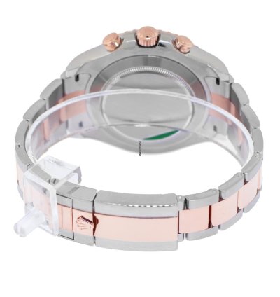 Rolex Yacht-master Ii 44mm 18k Rose Gold Steel White Dial Blue Bezel 116681
