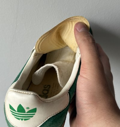 Vintage 1992 Adidas Gazelle Green Suede Sneakers Shoes Rare