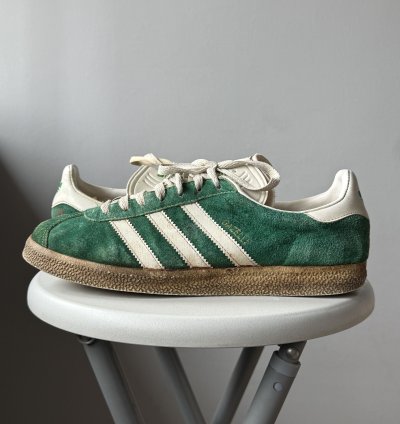 Vintage 1992 Adidas Gazelle Green Suede Sneakers Shoes Rare