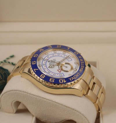 Rolex Yacht-master Ii 44mm Mercedes Hands 18k Yellow Gold Unworn In Stock