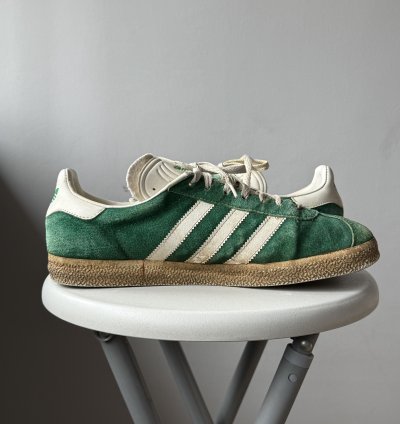 Vintage 1992 Adidas Gazelle Green Suede Sneakers Shoes Rare