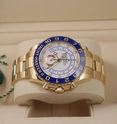 Rolex Yacht-master Ii 44mm Mercedes Hands 18k Yellow Gold Unworn In Stock