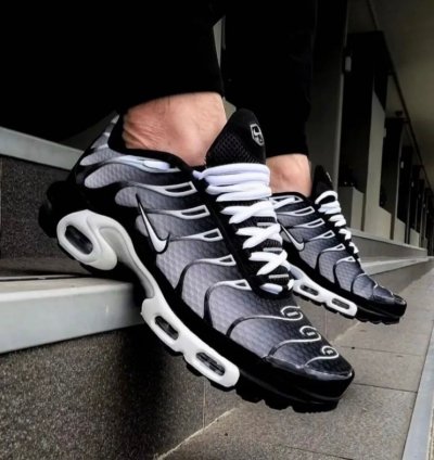 Nike Air Max Plus Black White Running Shoes