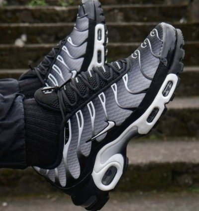 Nike Air Max Plus Black White Running Shoes
