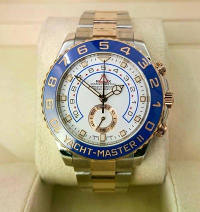 Rolex Yacht-master Ii 44mm Steel 18k Rose Gold Watch 116681 New 2024
