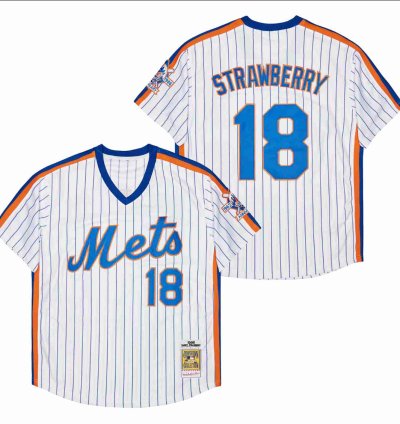 New York Mets 18 Darryl Strawberry Jersey Stitched